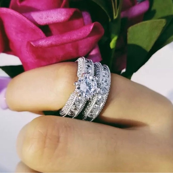 COPY - 925  WEDDING RING ID7 BRIDAL RING - Picture 1 of 1